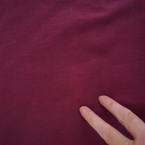 Vintage '90s Maroon 100% Cotton Blank Boxy Fit Crewneck Sweater XL - Picture 9 of 9